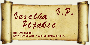 Veselka Pljakić vizit kartica